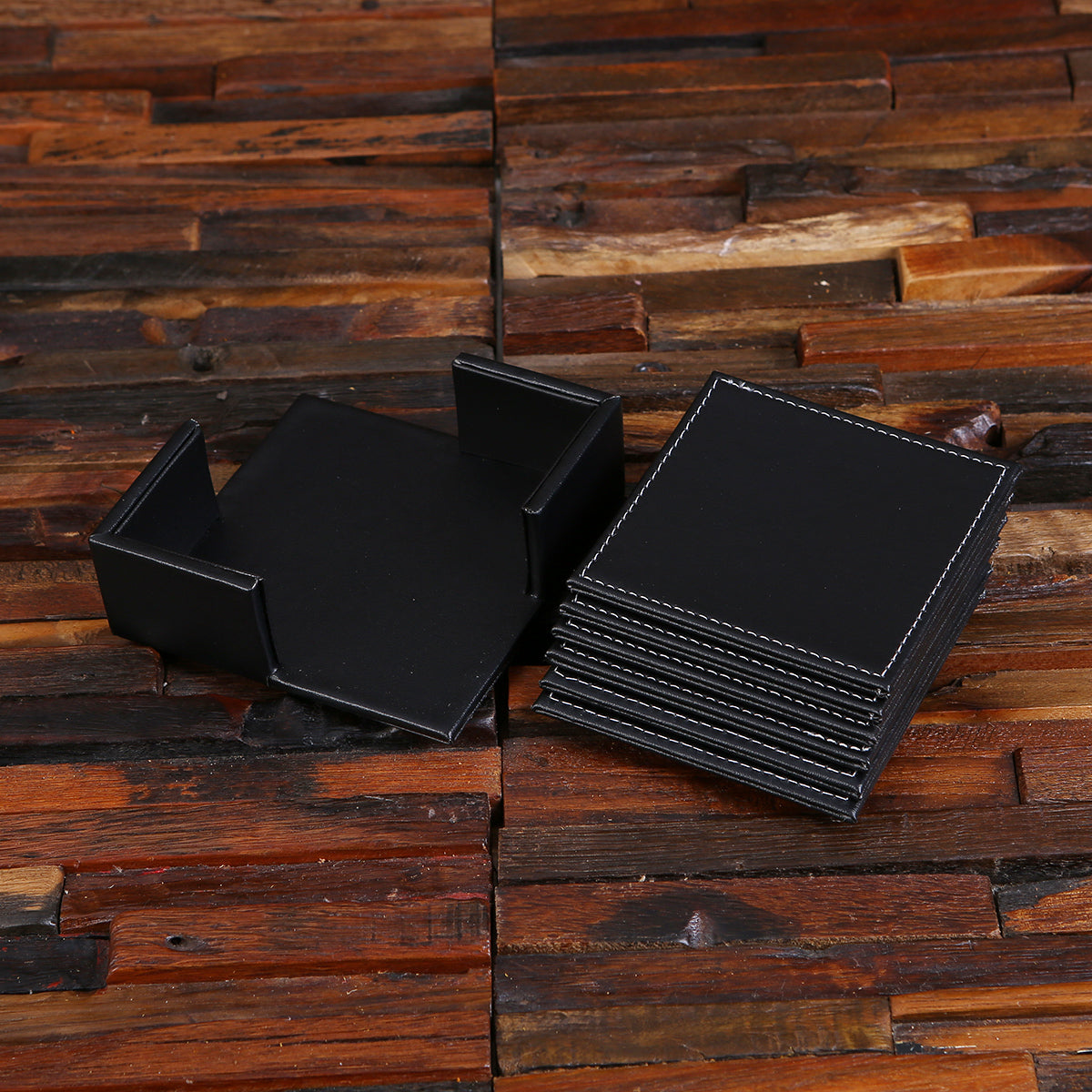 Square Leather Coasters Set