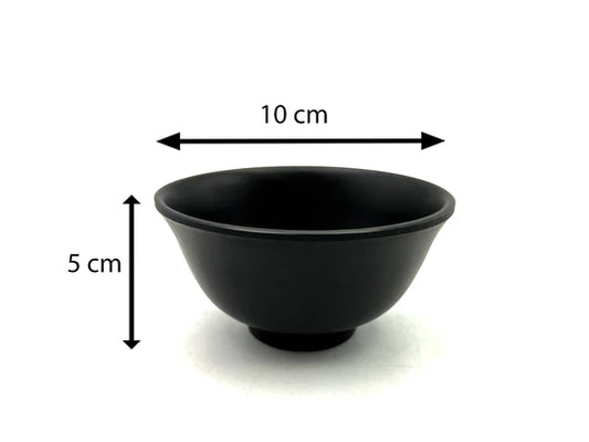 Mat Black Melamine Footed Bowl 10 cm