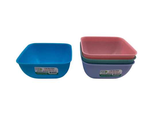 Colorful Square Bowl; 0.5 lt