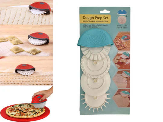 Dough Prep Set 4 in 1- Pizza cutter and dough tools