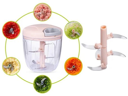 Manual Food Chopper with 5 blades