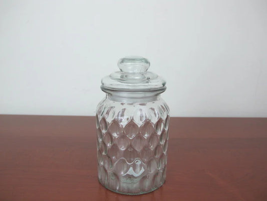Medium Glass Jar Bee Hive Design