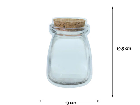 Medium reusable lock and seal bag cork cover jar design