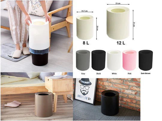 Open Top Plastic Dustbin 12 L