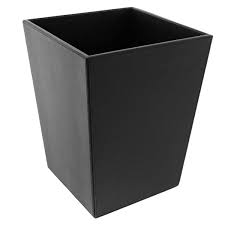Sqaure Leather Trash Can
