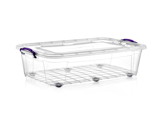 Wheelie Clear Storage Box; 40 lt