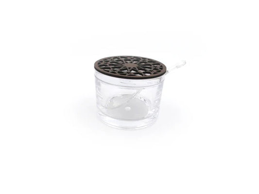 Acrylic Large Sugar Server with Wooden Design