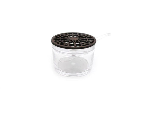 Acrylic Small Sugar Server with Wooden Design