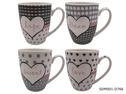 Porcelain Mug with Grey design