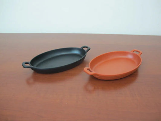 Oval Servo Melamine Dish with Handles 19 cm