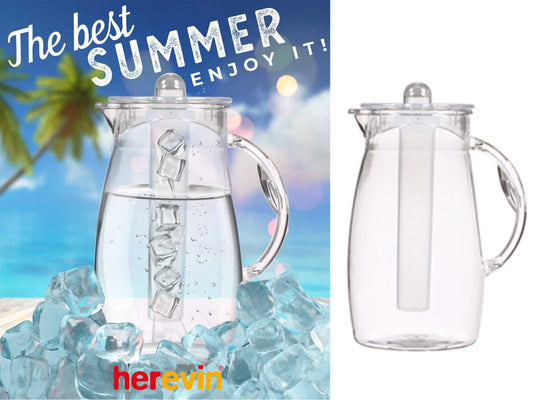 Polycarbonate Pitcher with Ice Tube; 2.5 lt