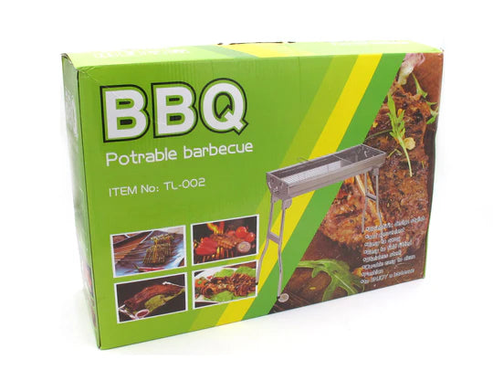 Portable Stainless Steel Barbecue 48x33 cm