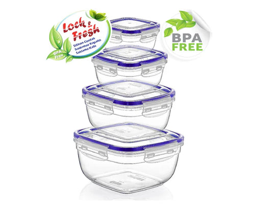 Seal Square Storage Container Set 4 pcs
