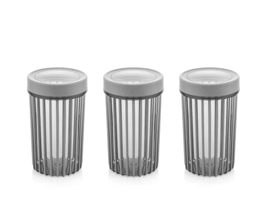 Set of 3x1100 ml Linea Round Food Storage Container