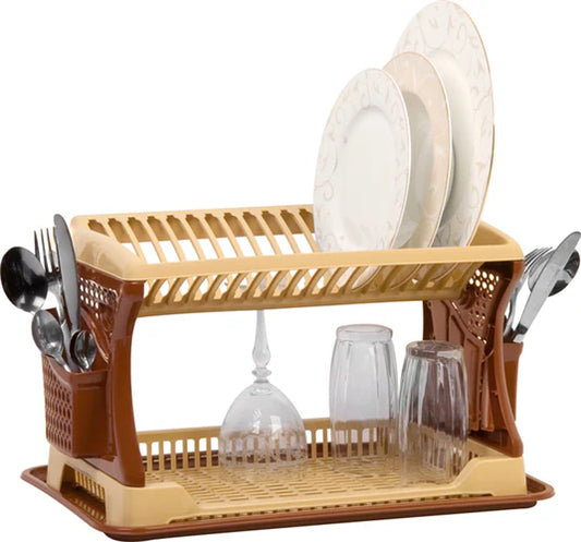 Two-Step Plastic Dish Drainer
