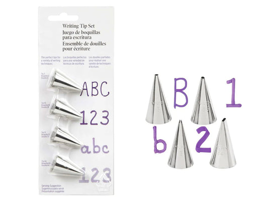 Writing Tip Set for Cake Icing x4